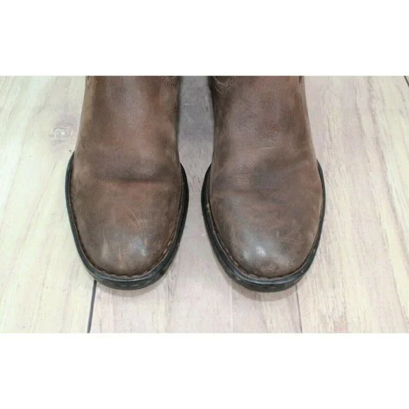 Born Bitsi in Canoe II Brown Leather 16" Tall Riding Boots Size 6.5 - Picture 6 of 12